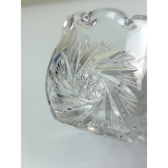 Vintage BOHEMIA Czechoslovakia Hand Cut Lead Crystal Swan Candy Dish Home Decor - Picture 13 of 13